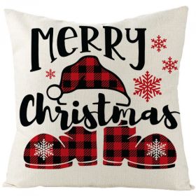 Christmas Fashion Simple Linen Printed Pillowcase (Option: JYM131 4-45x45cm)