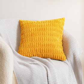 Home Sofa Decoration Pillow Cover Corduroy Without Core (Option: Yellow-45x45cm Pillowcase)