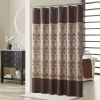 Muwago Sterling Chocolate Farmhouse Style Bathroom Curtain Polyester Waterproof Fabric Bathing Cover Brown Shower Curtain