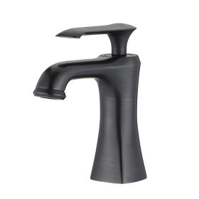 Single Handle Contemporary Bathroom Vanity Basin Sink Faucet (Color: Oil-Rubbed Bronze)