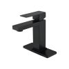 Waterfall Spout Bathroom Faucet; Single Handle Bathroom Vanity Sink Faucet