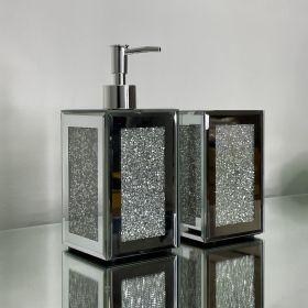 Ambrose Exquisite 2 Piece Square Soap Dispenser and Toothbrush Holder (Color: as Pic)