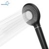 Aquacubic Black Shower Head Handheld High Pressure Water Saving 3 Modes Adjustable Filter Showerhead