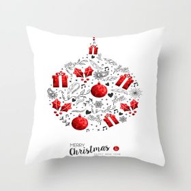 Christmas Household Pillow Cushion Pillowcase (Option: DRD210 4-45x45cm)