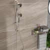 Multi Function Dual Shower Head - Shower System with 4.7" Rain Showerhead;  8-Function Hand Shower;  Adjustable Slide Bar