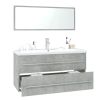 Bathroom Furniture Set Concrete Gray Engineered Wood