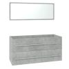 Bathroom Furniture Set Concrete Gray Engineered Wood