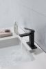 Waterfall Spout Bathroom Faucet; Single Handle Bathroom Vanity Sink Faucet