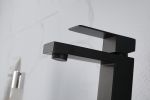 Waterfall Spout Bathroom Faucet; Single Handle Bathroom Vanity Sink Faucet