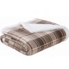 Plaid Flannel Sherpa Throw Blanket