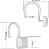 Silver Shower Curtain Hook; Zinc Alloy Hook; Set of 12