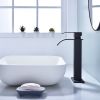 Waterfall Spout Bathroom Faucet; Single Handle Bathroom Vanity Sink Faucet