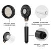 Aquacubic Black Shower Head Handheld High Pressure Water Saving 3 Modes Adjustable Filter Showerhead