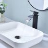 Waterfall Spout Bathroom Faucet; Single Handle Bathroom Vanity Sink Faucet