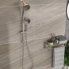 Multi Function Dual Shower Head - Shower System with 4.7" Rain Showerhead;  8-Function Hand Shower;  Adjustable Slide Bar