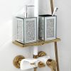 Ambrose Exquisite 2 Piece Square Soap Dispenser and Toothbrush Holder