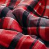 Plaid Flannel Sherpa Throw Blanket(2 Pack Set of 2)