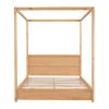 Queen Size Canopy Platform Bed with Headboard and Support Legs