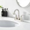 Two Handle Bathroom Sink Faucet with Pop-Up Drain