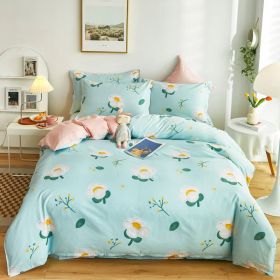 Cotton Single And Double Student Dormitory Three Piece Quilt Cover (Option: Beauty Like Jade-Double Quilt Cover 220x 240cm)