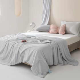 Machine Washable Ice Silk Summer Quilt (Option: Glacier Gray-200X 230cm)