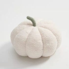 Simple Small Pumpkin Pillow Cute Sofa Cushion (Option: White-28cm)