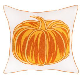 Pumpkin Embroidered Halloween Pillow Cover Lumbar Support (Option: Pumpkin 3-45 �� 45cm-Without pillow core)