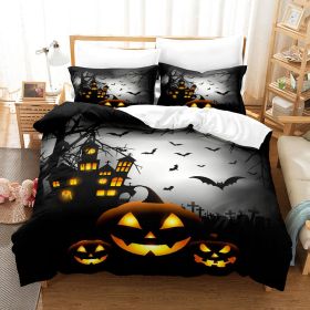 Halloween Series Bed Sheet Holiday Bedding Three-piece Set (Option: 1style-135 × 200)