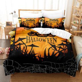 Halloween Series Bed Sheet Holiday Bedding Three-piece Set (Option: 2style-135 × 200)