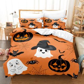 Halloween Series Bed Sheet Holiday Bedding Three-piece Set (Option: 5style-135 × 200)