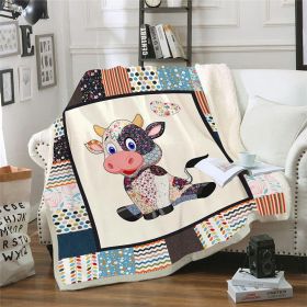 Cows Pattern Cartoon Children's Printed Blanket (Option: 2 Style-Double Layer 150x200cm)