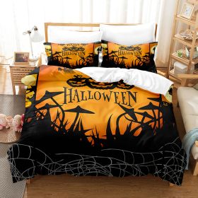 Halloween Series Bed Sheet Holiday Bedding Three-piece Set (Option: 2style-180 × 210)